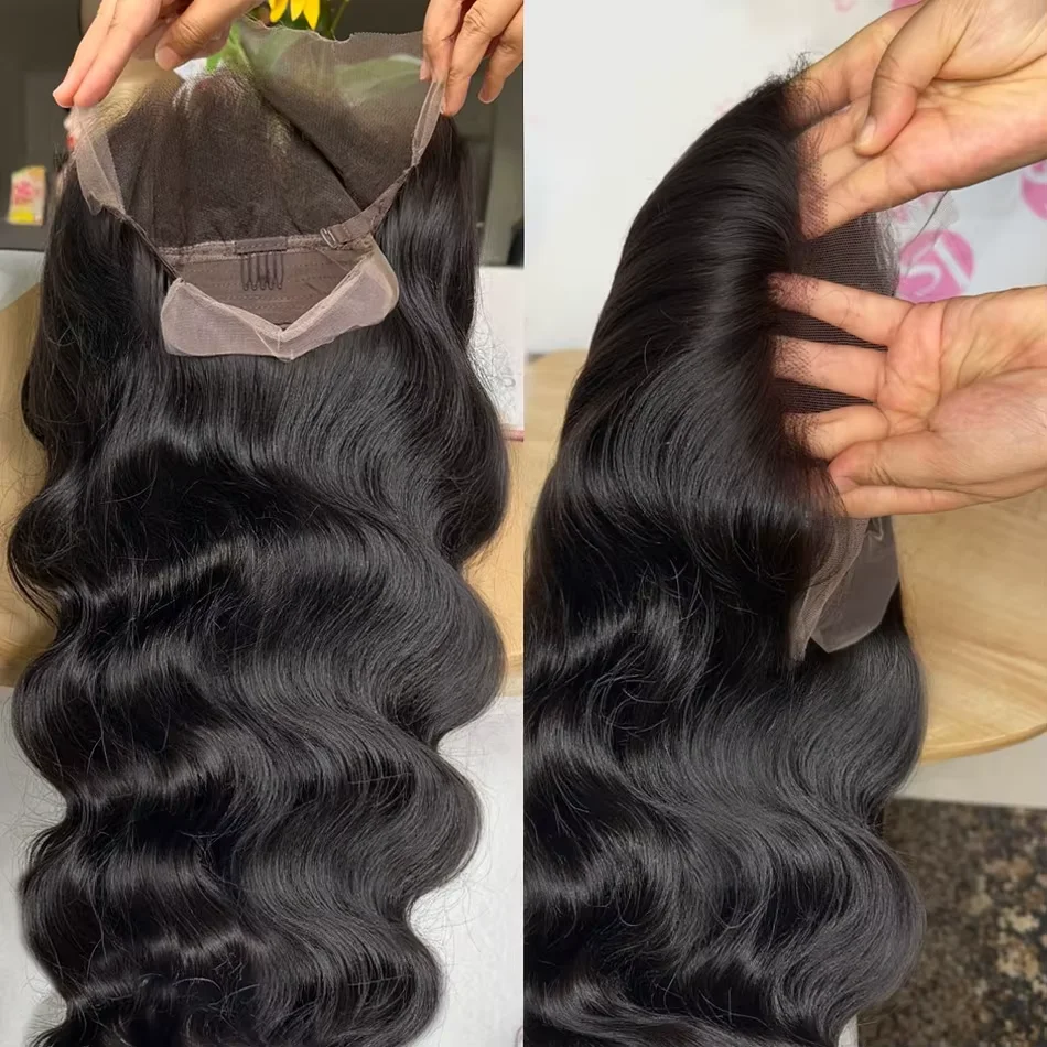 100% Human Hair Brazilian 36 Inch Body Wave 13×4 HD 5X5 Glueless Transparent Lace Front Wig 13×6 Lace Frontal Wigs Pre Plucked