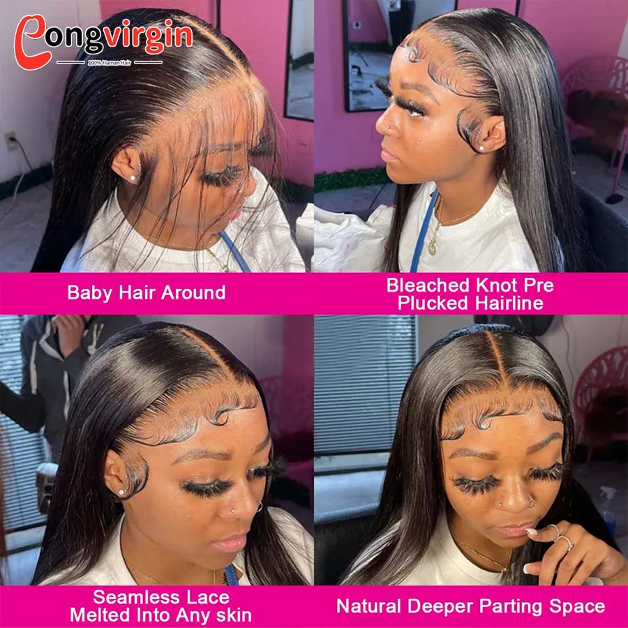 5x5 Glueless Wig Human Hair Ready To Wear Pre-Cut Lace Wear And Go Glueless Wigs Straight Lace Front Human Hair Wig For Women 5x5 Glueless Wig Human Hair Ready To Wear Pre-Cut Lace Wear And Go Glueless Wigs Straight Lace Front Human Hair Wig For Women