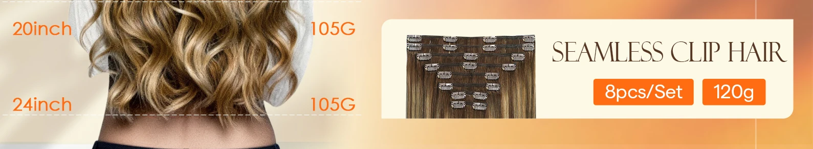 Full Shine Human Hair Extensions Clip in Hair Extensions Human Hair 7PCS 105G Double Weft Hair Extensions Human Hair For Woman