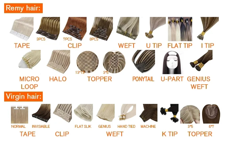 Full Shine Human Hair Extensions Clip in Hair Extensions Human Hair 7PCS 105G Double Weft Hair Extensions Human Hair For Woman