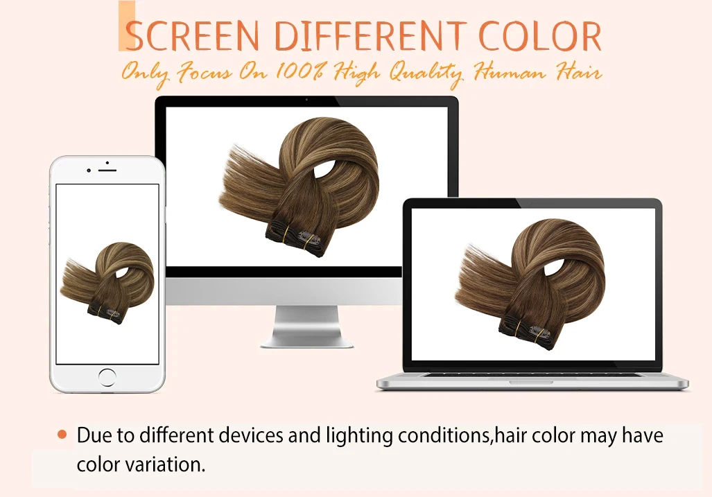 Full Shine Human Hair Extensions Clip in Hair Extensions Human Hair 7PCS 105G Double Weft Hair Extensions Human Hair For Woman