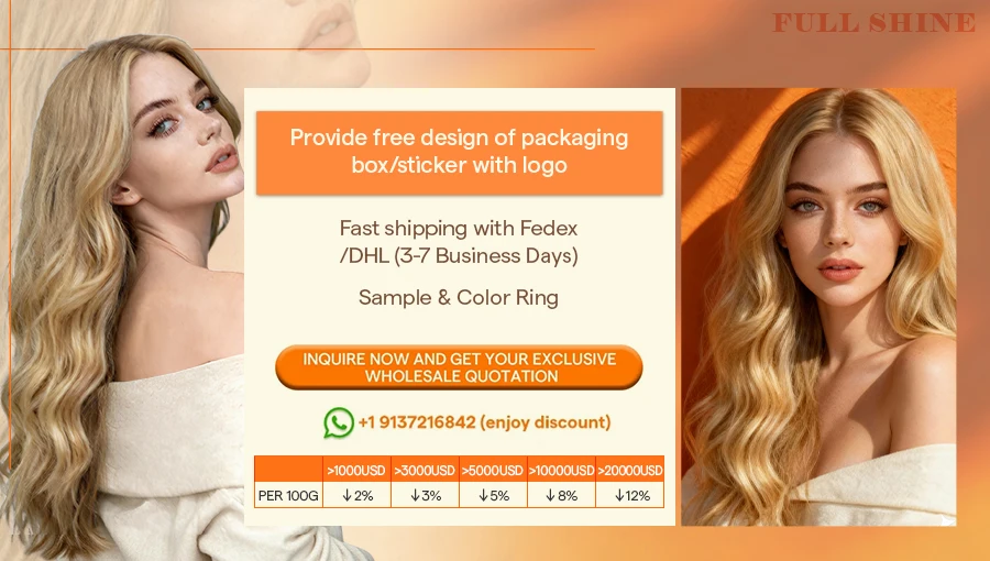 Full Shine Human Hair Extensions Clip in Hair Extensions Human Hair 7PCS 105G Double Weft Hair Extensions Human Hair For Woman