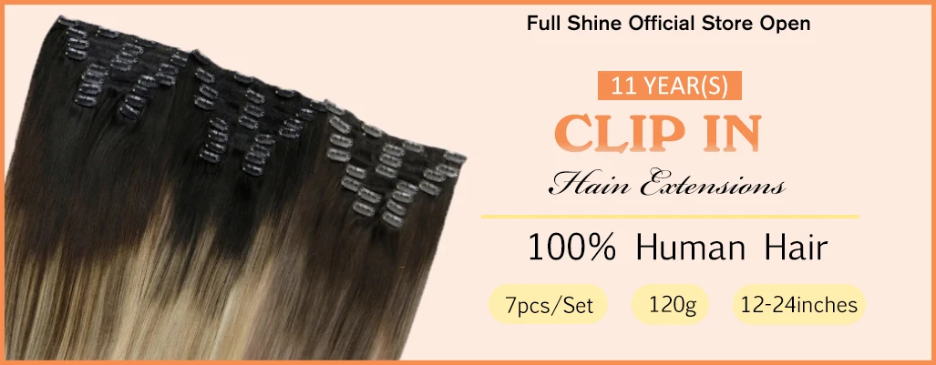 Full Shine 7pcs 120g Clip in Hair Extensions Human Hair Double Weft Remy Extension Hair For Woman Full Shine 7pcs 120g Clip in Hair Extensions Human Hair Double Weft Remy Extension Hair For Woman
