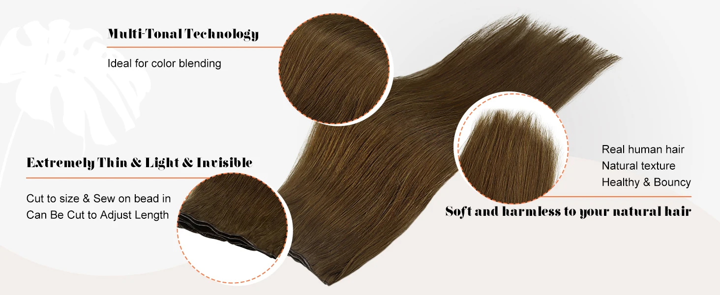 [NEW] Full Shine Genius Weft Hair Extensions 100% Remy Human Hair for Women Natural Invisble Hair Extensions Human Hair Bundles