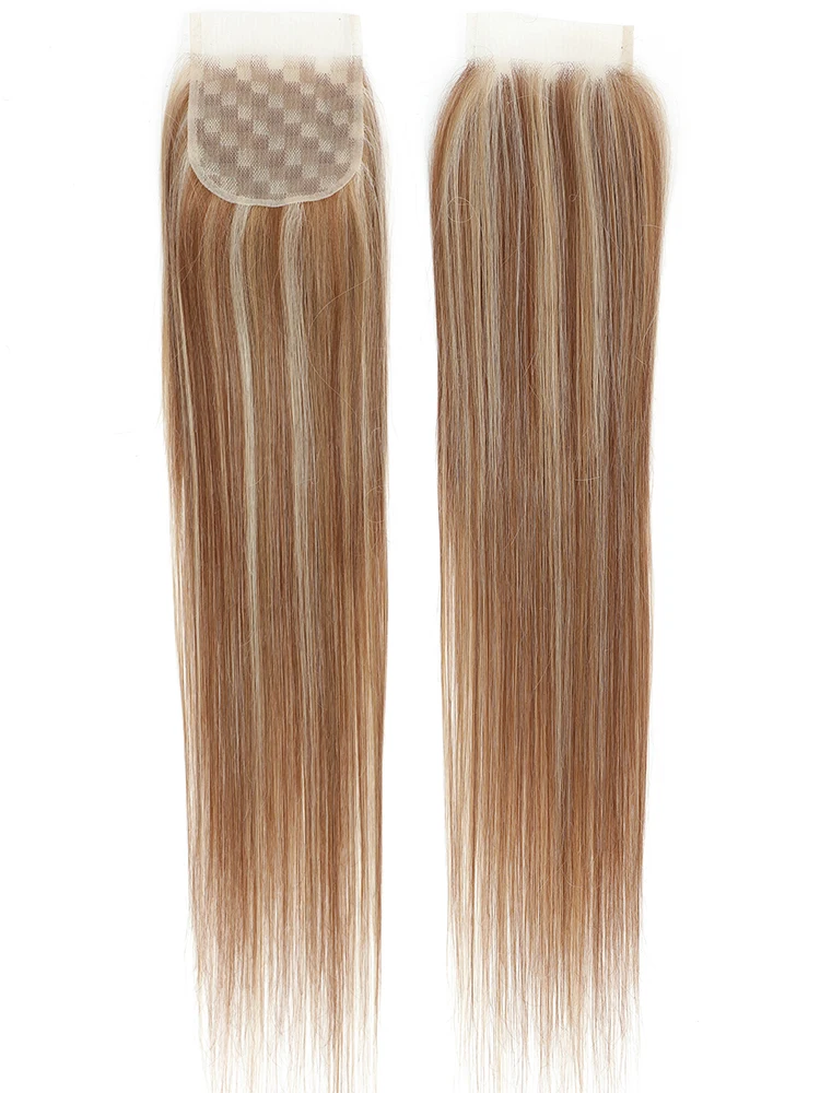Magicae 4X4 Lace Closure Straight 22Inches Blond 27/613 Highlight Synthetic Heat Resistant Pre-Plucked Transparent Lace Hair Magicae 4X4 Lace Closure Straight 22Inches Blond 27/613 Highlight Synthetic Heat Resistant Pre-Plucked Transparent Lace Hair
