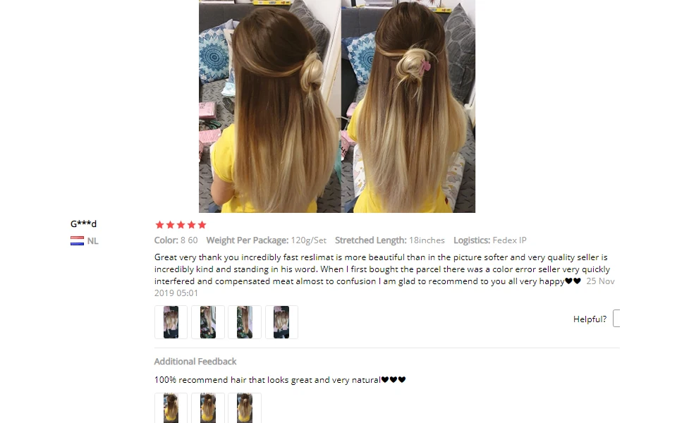 Full Shine Seamless Clip On Natural Human Hair Extension 8Pcs100g PU Clip Ombre Blond Color Skin Weft  Machine Remy For Women