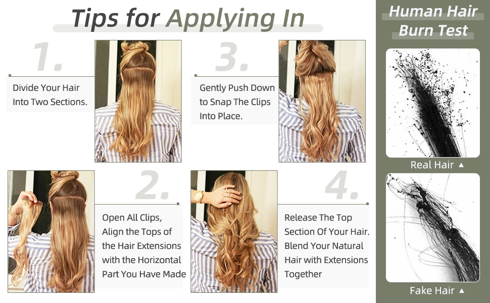 Full Shine Seamless Clip On Natural Human Hair Extension 8Pcs100g PU Clip Ombre Blond Color Skin Weft  Machine Remy For Women