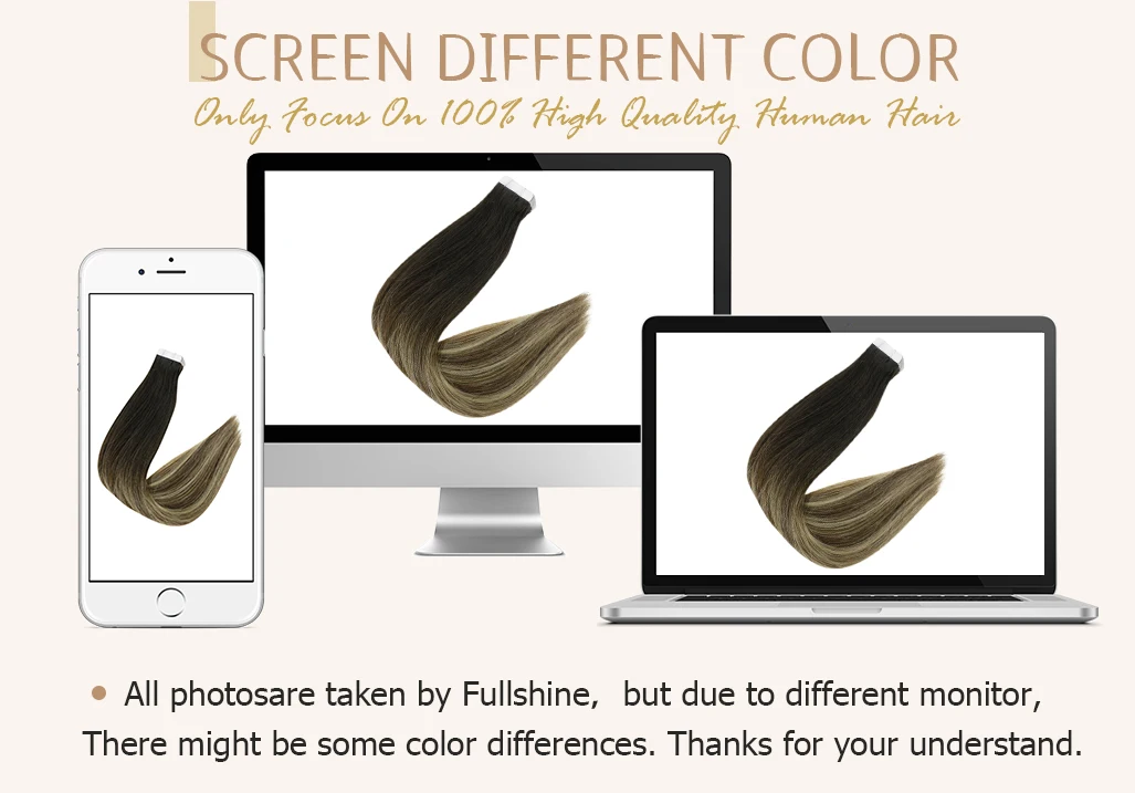 Full Shine Natural Hair Tape in Extensions 100% Remy Human Hair Ombre 40pcs 100g Balayage Seamless Blonde Glue On Hair For Woman