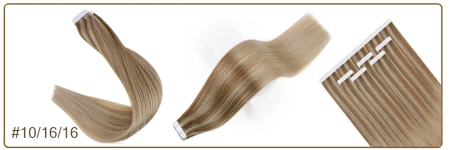 Full Shine Natural Hair Tape in Extensions 100% Remy Human Hair Ombre 40pcs 100g Balayage Seamless Blonde Glue On Hair For Woman