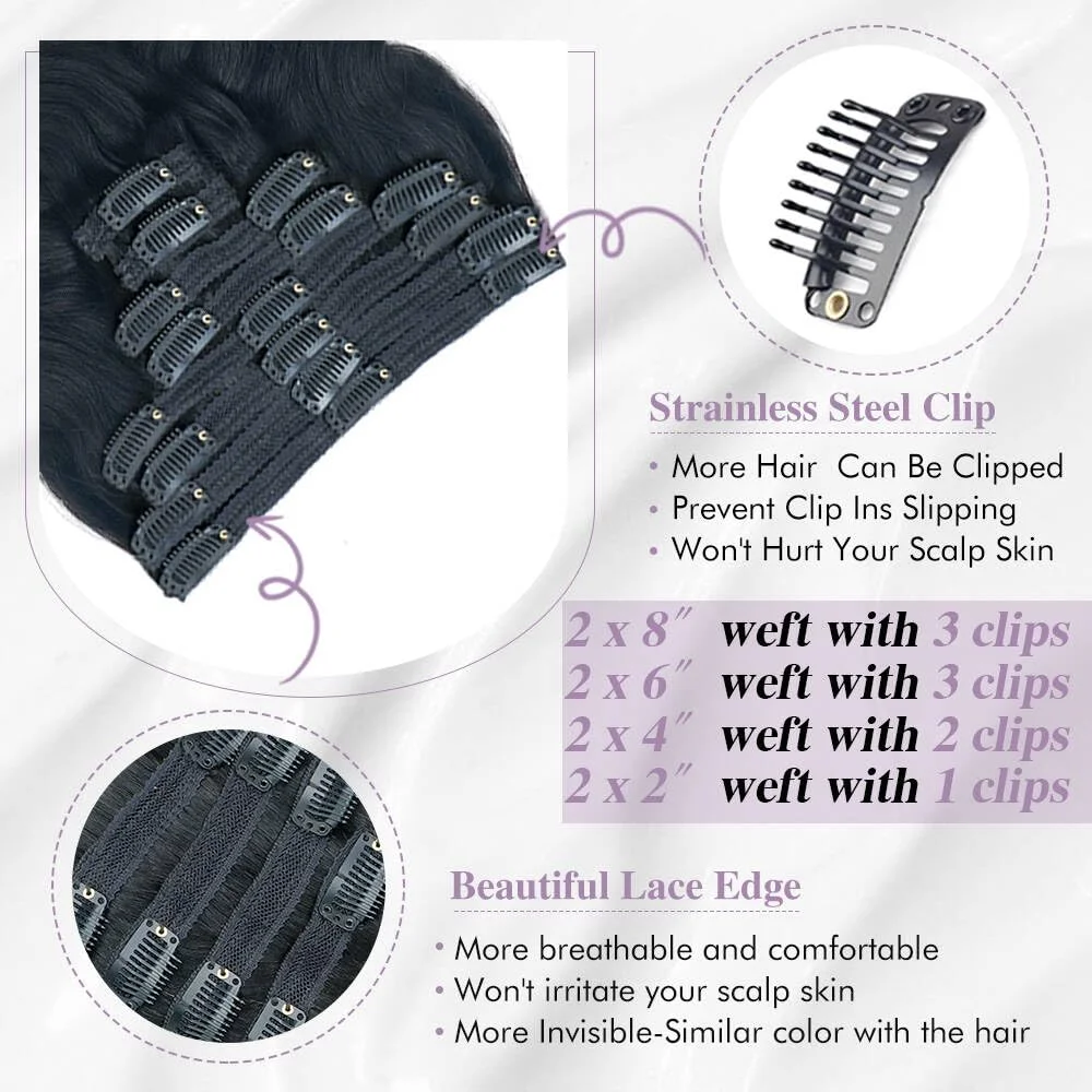 Body Wave Clip In Hair Extensions Real Human Hair Clip Ins For Women Human Hair Extensions Clip Ins 120g Natural Black Body Wave Clip In Hair Extensions Real Human Hair Clip Ins For Women Human Hair Extensions Clip Ins 120g Natural Black