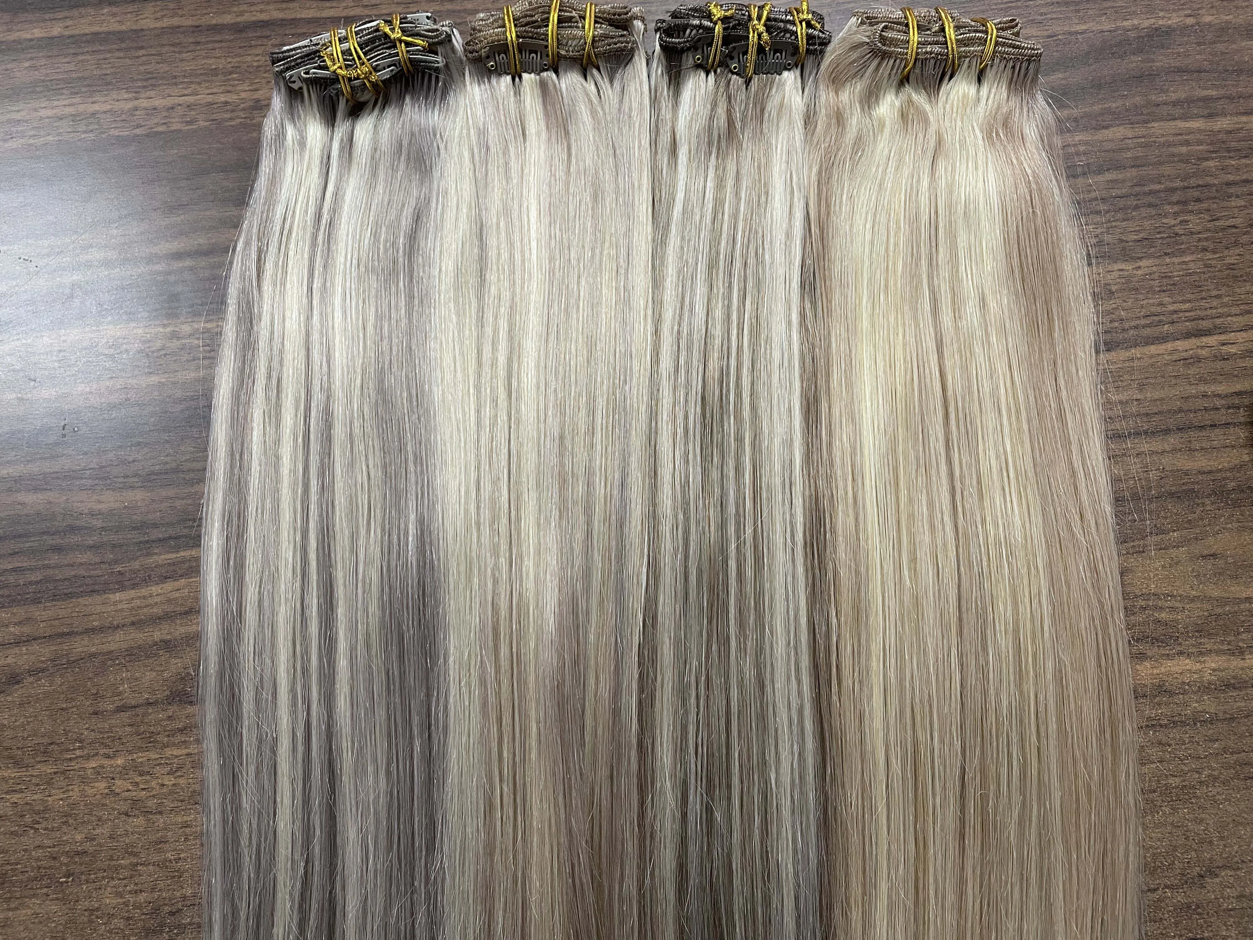 Full Shine Human Hair Extensions Clip in Hair Extensions Remy Hair 7PCS 105g Double Weft Hair Extensions Human Hair For Woman