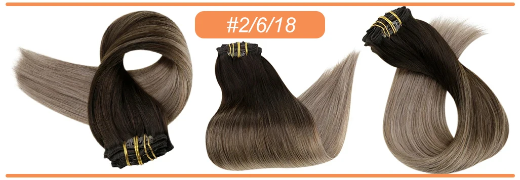 Full Shine Human Hair Extensions Clip in Hair Extensions Remy Hair 7PCS 105g Double Weft Hair Extensions Human Hair For Woman