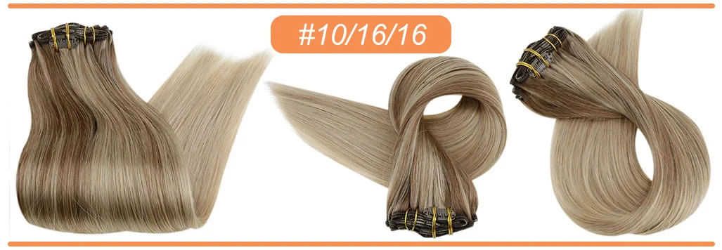 Full Shine Human Hair Extensions Clip in Hair Extensions Remy Hair 7PCS 105g Double Weft Hair Extensions Human Hair For Woman