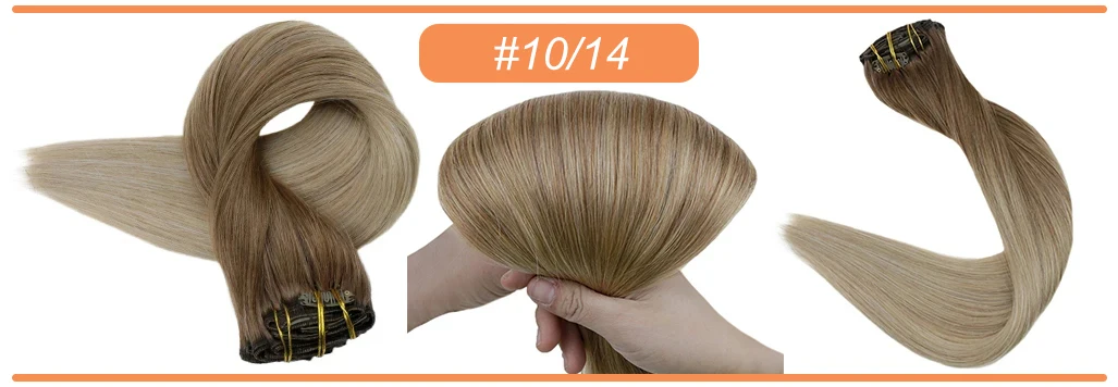 Full Shine Human Hair Extensions Clip in Hair Extensions Remy Hair 7PCS 105g Double Weft Hair Extensions Human Hair For Woman