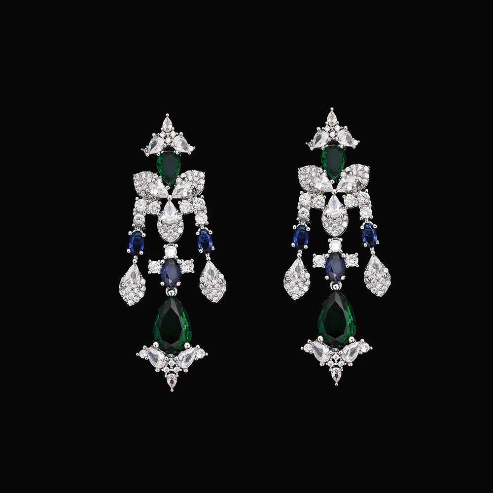 Women’s necklace set cubic zirconia bridal jewelry Dubai wedding engagement party holiday jewelry accessories