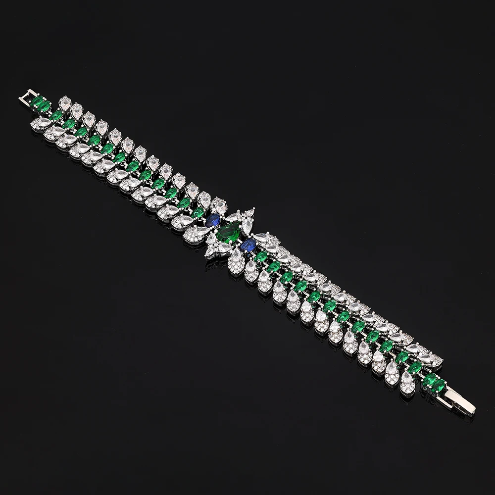 Women’s necklace set cubic zirconia bridal jewelry Dubai wedding engagement party holiday jewelry accessories