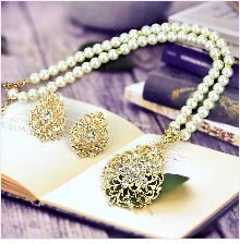 Sunspicems Arabic Jewelry Sets Morocco Choker Necklace Dangler Earring Bracelet Ring Gold Color Ethnic Women Charm Bijoux