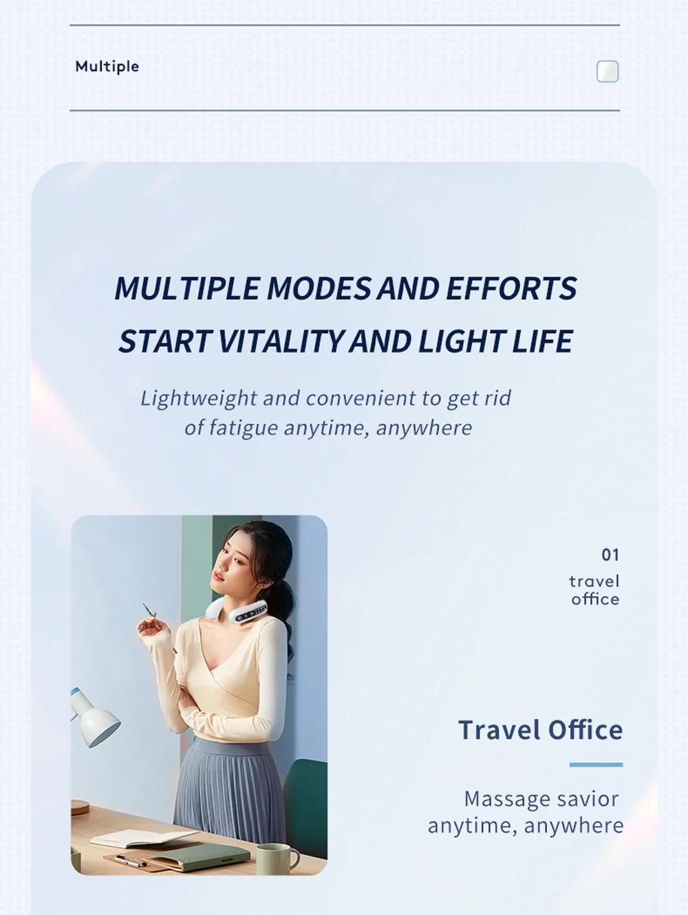 Electric Neck Massager EMS Pulse Rechargeable USB Cervical Traction Therapy Massage Stimulator Pain Relief Heating Function