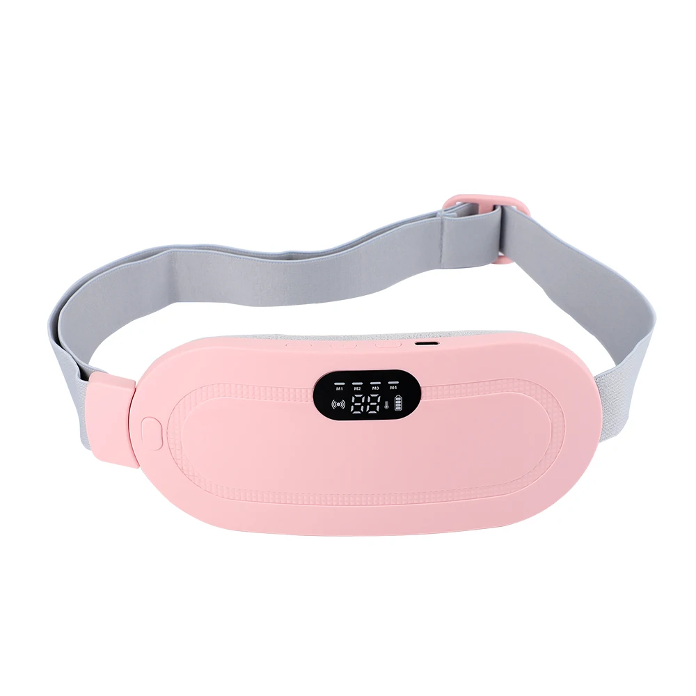 Electric Period Cramp Massager Vibrating Heating Belt for Menstrual Waist Stomach Abdominal Warm Palace Belt