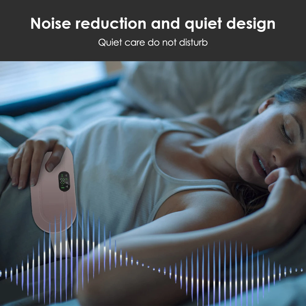 Electric Period Cramp Massager Vibrating Heating Belt for Menstrual Waist Stomach Abdominal Warm Palace Belt