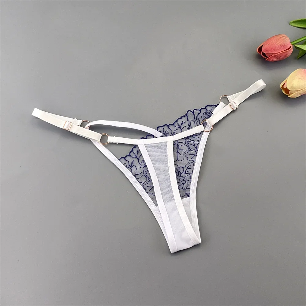 3pcs Sexy Adjustable T-Back Lace Panties Sheer Hollow-Out V-Shaped Women's Thong for Bodycon Outfits & Special Occasions