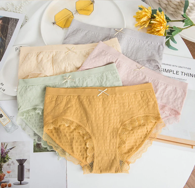 3Pcs/Lot Panties Women Cotton Breathable Underwear Girls Briefs Ladies Lingeries Female Graphene Antibacterial Crotch Underpants