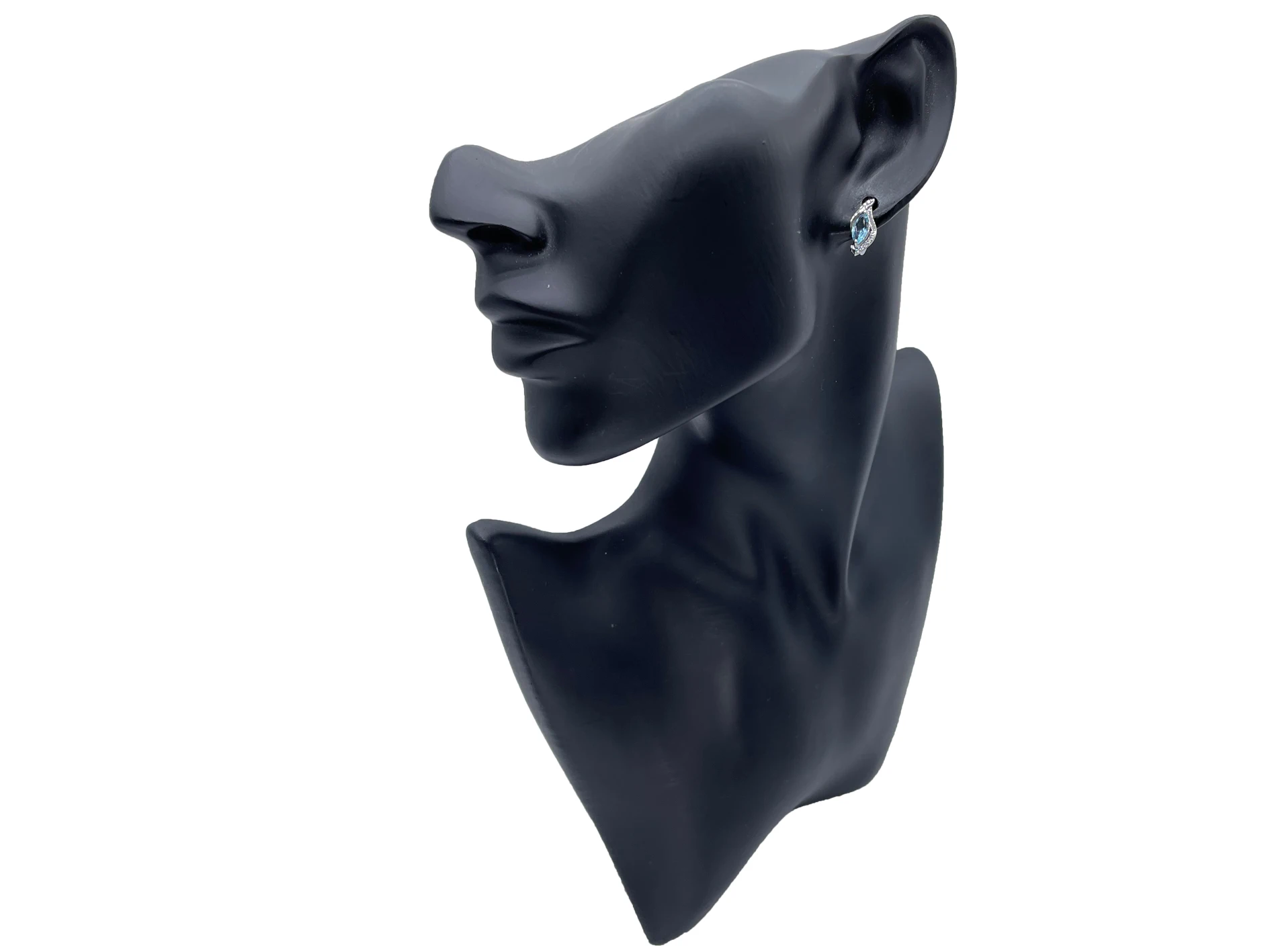 Fashion Exclusive 585 Rose Gold/Rhodium Light Blue Natural Zircon Jewelry Beautiful Bride Delicate Unique Earrings