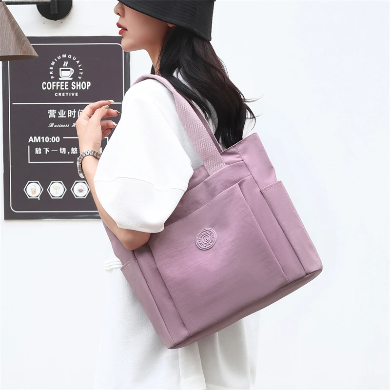 Fashion Casual Women Top Handle Handbag High Quality Fabric Women's Shoulder Bag Large Capacity Girls Casual Tote Bag SAC