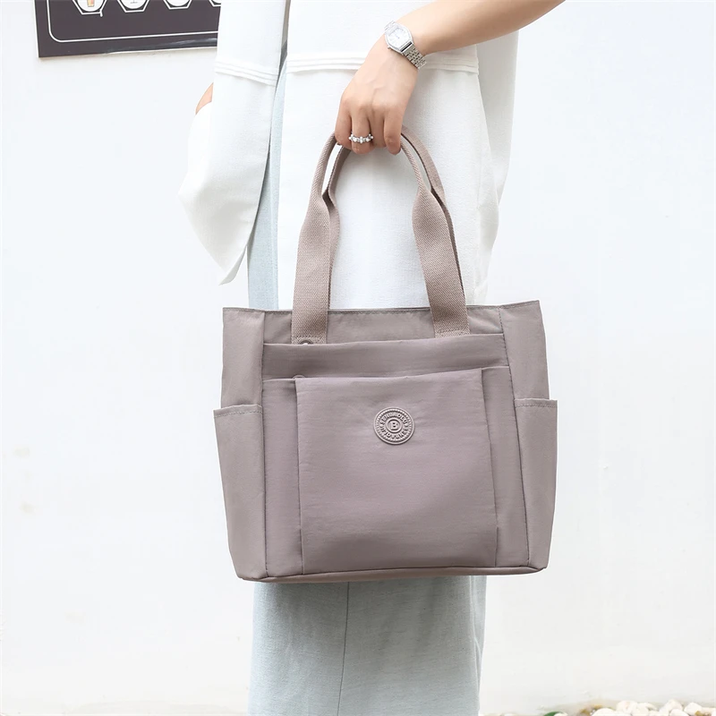 Fashion Casual Women Top Handle Handbag High Quality Fabric Women's Shoulder Bag Large Capacity Girls Casual Tote Bag SAC