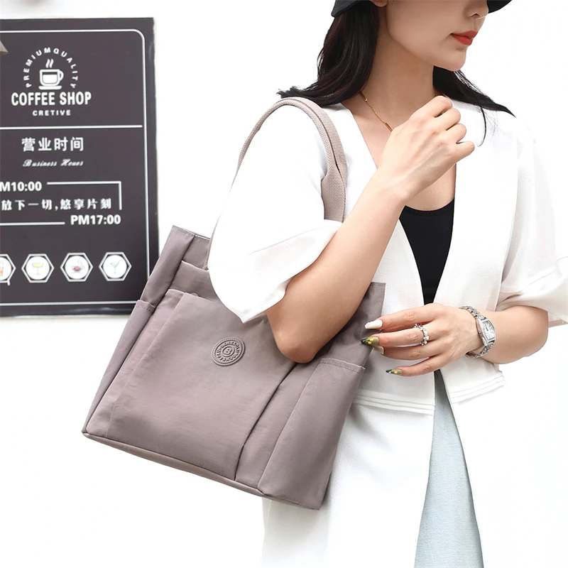Fashion Casual Women Top Handle Handbag High Quality Fabric Women's Shoulder Bag Large Capacity Girls Casual Tote Bag SAC