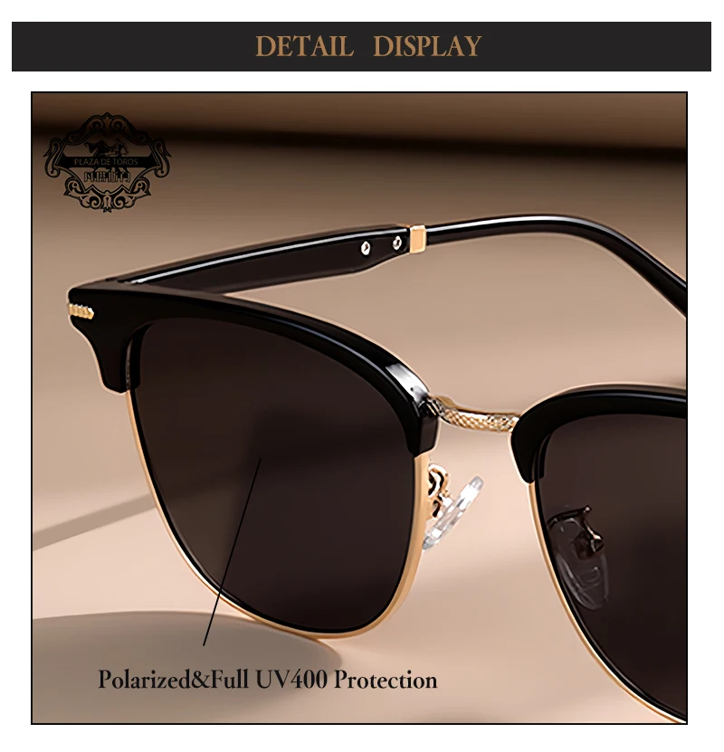 2025 Classic Polarized Sunglasses Men Women Retro Half Frame UV400 Glasses Male Popular Anti-glare Travel Driving Eyewear 2025 Classic Polarized Sunglasses Men Women Retro Half Frame UV400 Glasses Male Popular Anti-glare Travel Driving Eyewear