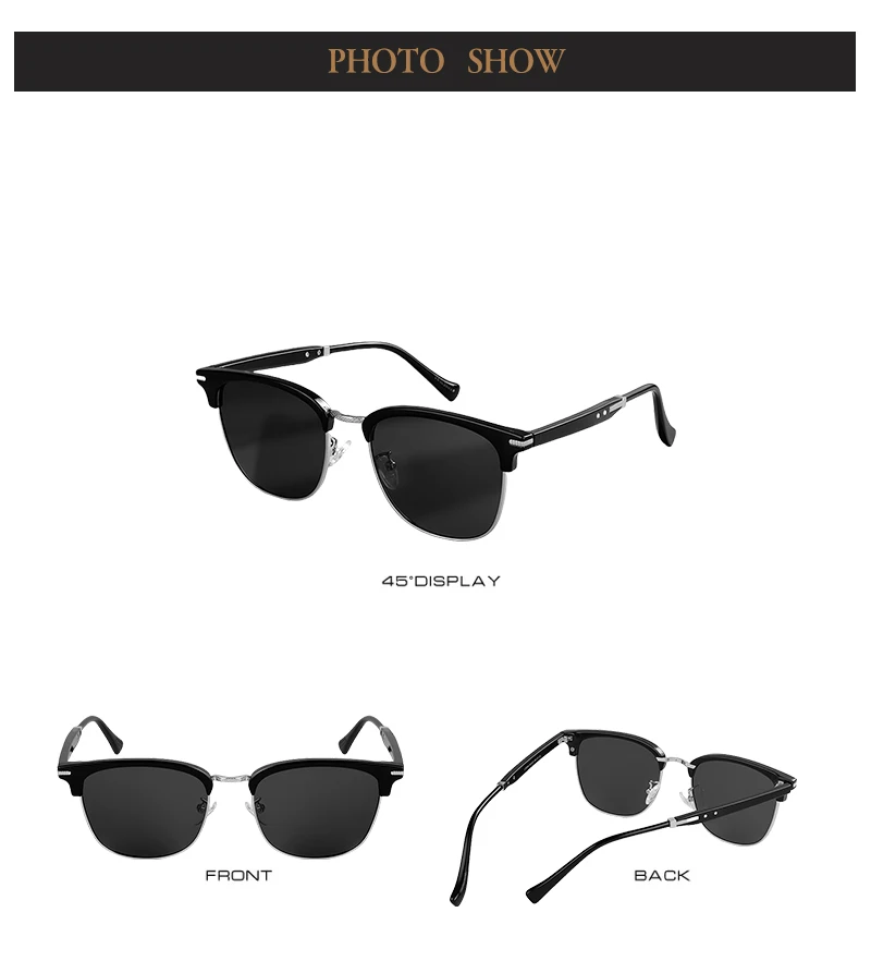 2025 Classic Polarized Sunglasses Men Women Retro Half Frame UV400 Glasses Male Popular Anti-glare Travel Driving Eyewear 2025 Classic Polarized Sunglasses Men Women Retro Half Frame UV400 Glasses Male Popular Anti-glare Travel Driving Eyewear