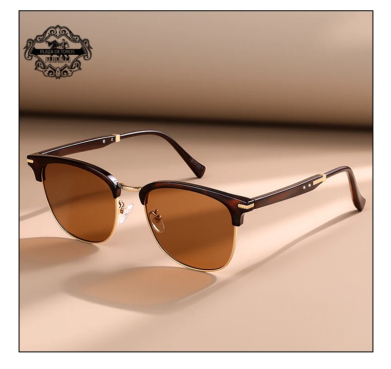 2025 Classic Polarized Sunglasses Men Women Retro Half Frame UV400 Glasses Male Popular Anti-glare Travel Driving Eyewear 2025 Classic Polarized Sunglasses Men Women Retro Half Frame UV400 Glasses Male Popular Anti-glare Travel Driving Eyewear