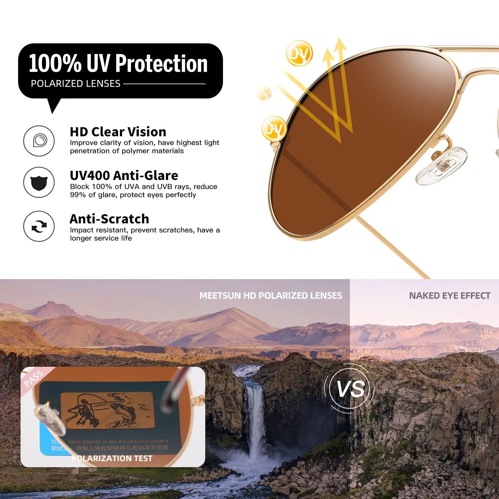 Square Polarized Sunglasses for Women Men Small Hexagonal Polygon Polarized Lens Trendy Sun Glasses Classic Shades UV400 Protect