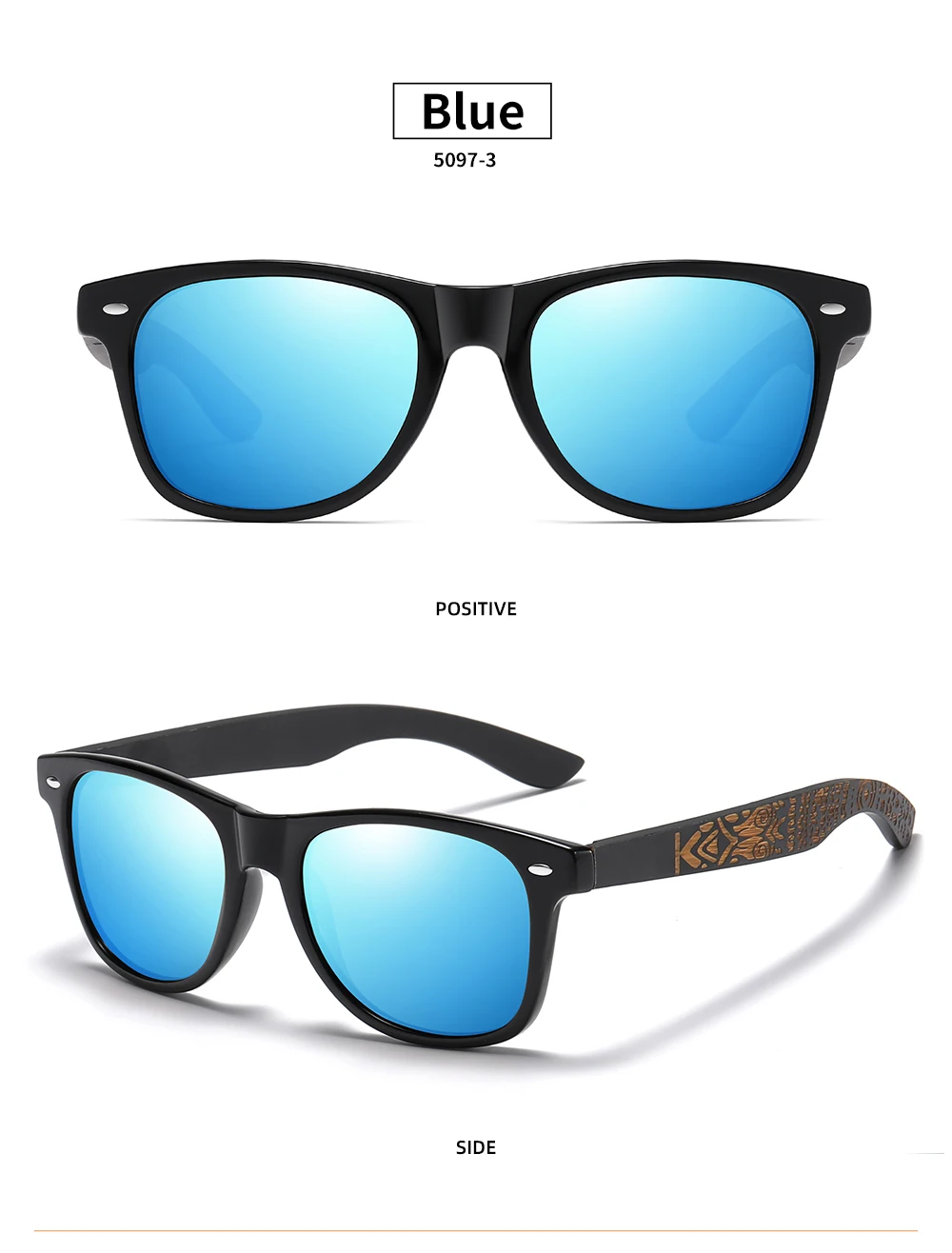 GM Brand Wooden Bamboo Polarized Men's Sunglasses Oval Frame Women Sun glasses S5097 Male Oculos de sol Masculino carton