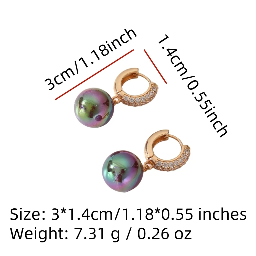 MrZMsZ Fashion Imitation Pearl Dangle Earrings for Women New Golden Zirconia Drop Earring Wedding Party Jewelry Accessories