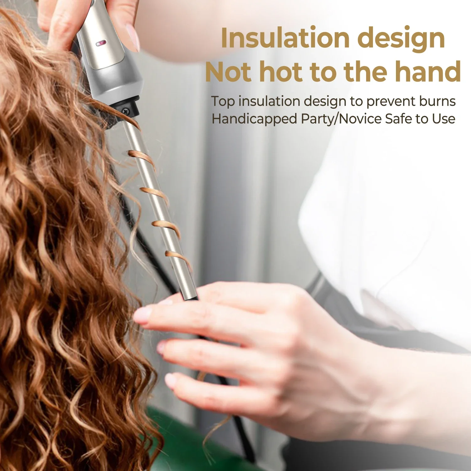 Hair Curling Iron 9mm Curler Wand Professional Curly Tongs Ceramic Electric Hair Curler Salon Styling Tools Small Crimping Iron