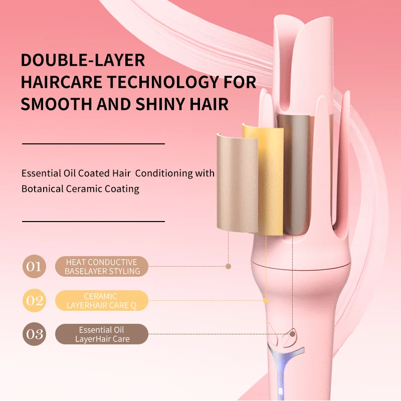 Automatic Curling Iron 32 mm Big Roll Anion Ceramic Hair Curler 4-Speed Adjustable Fast Heating Fashion Styling Tools