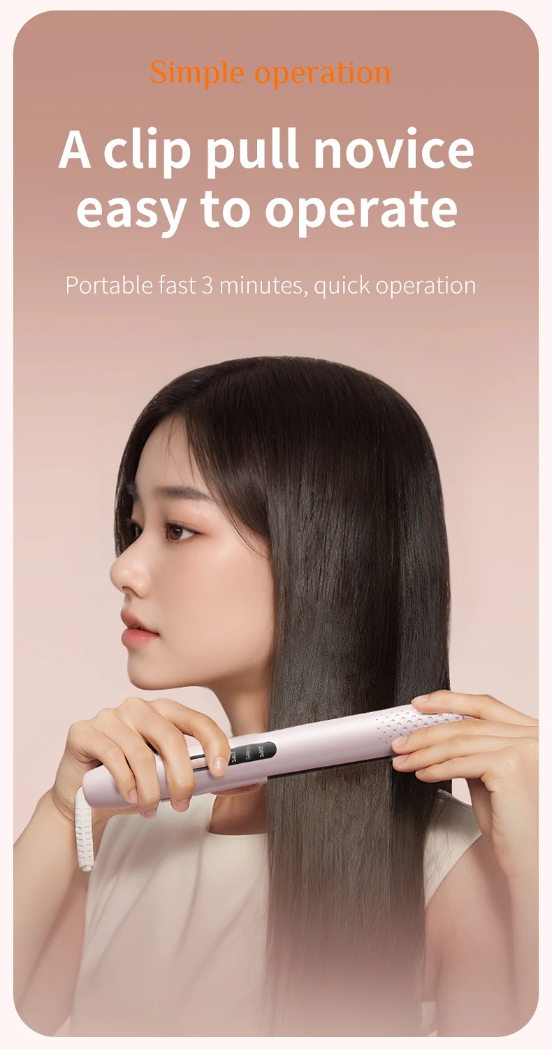 2 in 1 Hair Straightener Curling Iron Professional Styling Tool LCD Display Quick Heating Straightening Iron Home Travel Use 2 in 1 Hair Straightener Curling Iron Professional Styling Tool LCD Display Quick Heating Straightening Iron Home Travel Use