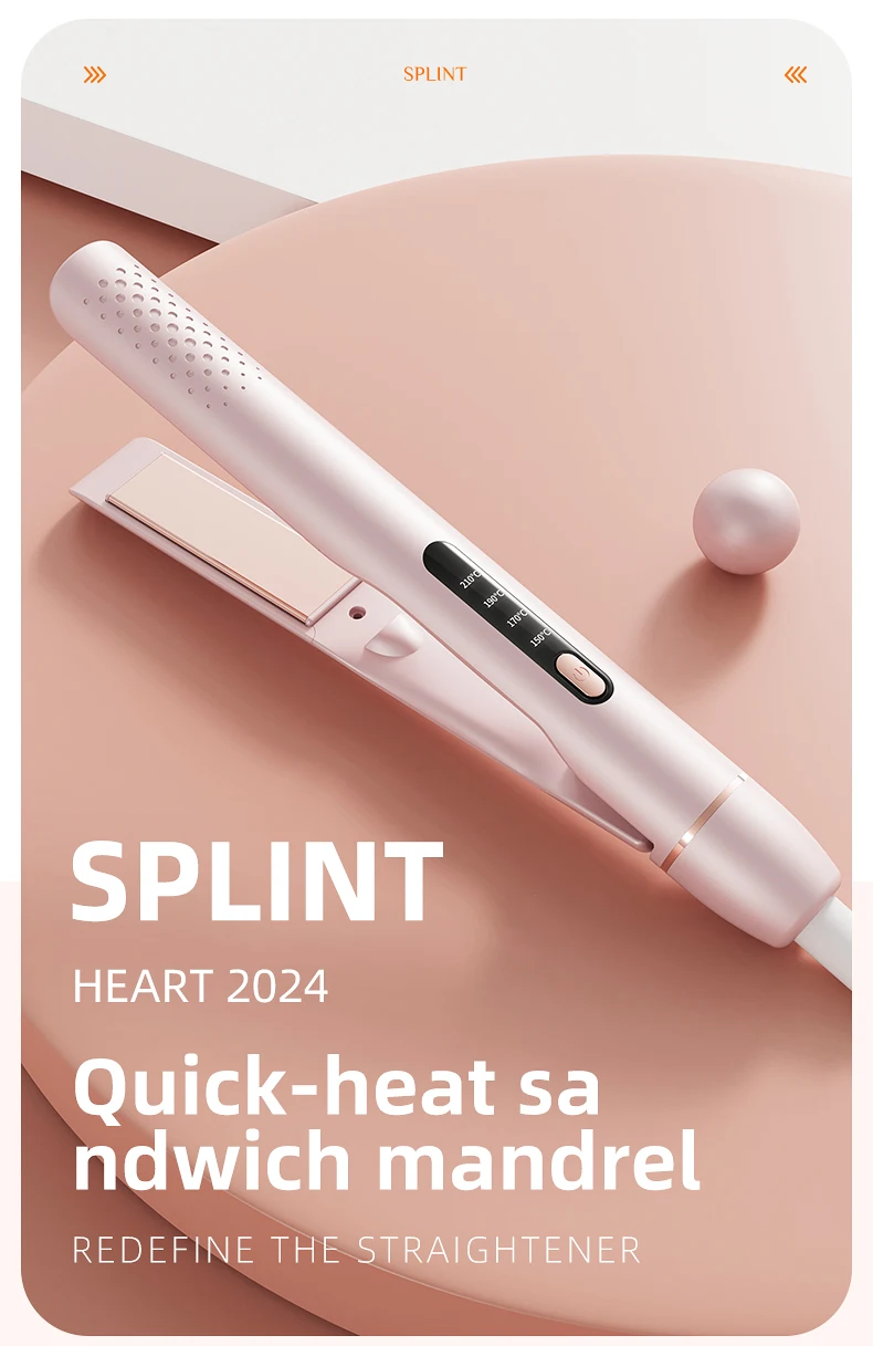 2 in 1 Hair Straightener Curling Iron Professional Styling Tool LCD Display Quick Heating Straightening Iron Home Travel Use 2 in 1 Hair Straightener Curling Iron Professional Styling Tool LCD Display Quick Heating Straightening Iron Home Travel Use