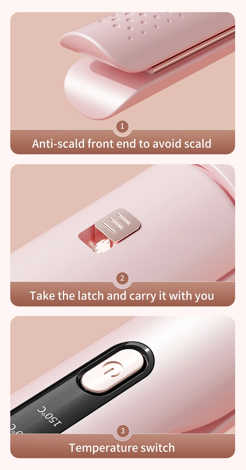 2 in 1 Hair Straightener Curling Iron Professional Styling Tool LCD Display Quick Heating Straightening Iron Home Travel Use 2 in 1 Hair Straightener Curling Iron Professional Styling Tool LCD Display Quick Heating Straightening Iron Home Travel Use