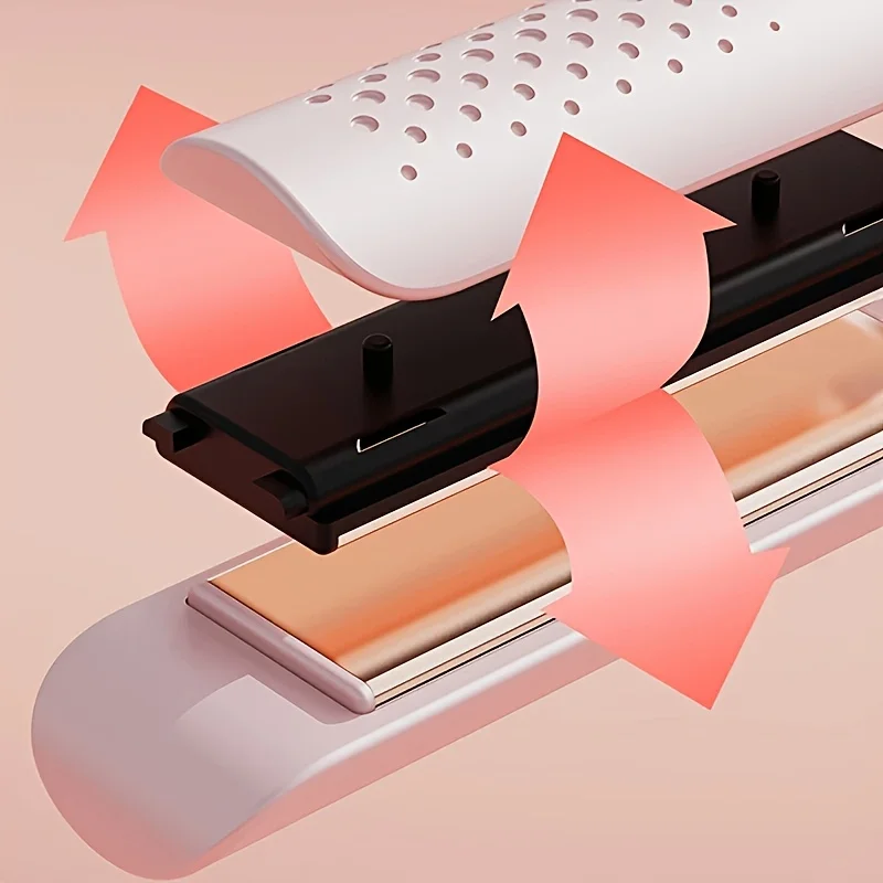 2 in 1 Hair Straightener Curling Iron Professional Styling Tool LCD Display Quick Heating Straightening Iron Home Travel Use