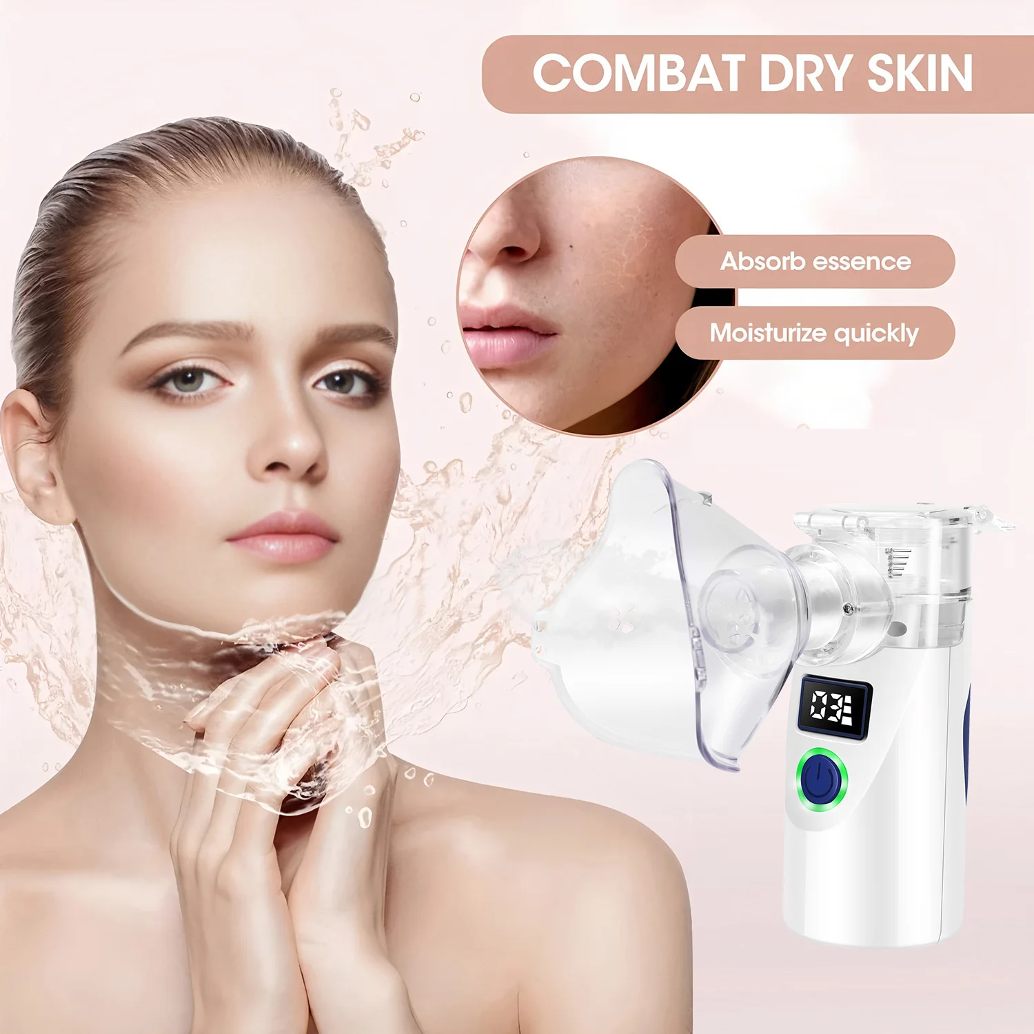 Facial Nano Ionic Face Steamer for Facial Pores Sauna Skin Moisturizing Cleansing Spray humidifier Equipped with digital displa Facial Nano Ionic Face Steamer for Facial Pores Sauna Skin Moisturizing Cleansing Spray humidifier Equipped with digital displa