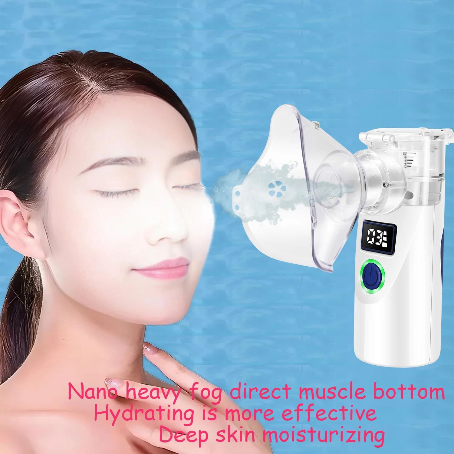 Facial Nano Ionic Face Steamer for Facial Pores Sauna Skin Moisturizing Cleansing Spray humidifier Equipped with digital displa Facial Nano Ionic Face Steamer for Facial Pores Sauna Skin Moisturizing Cleansing Spray humidifier Equipped with digital displa
