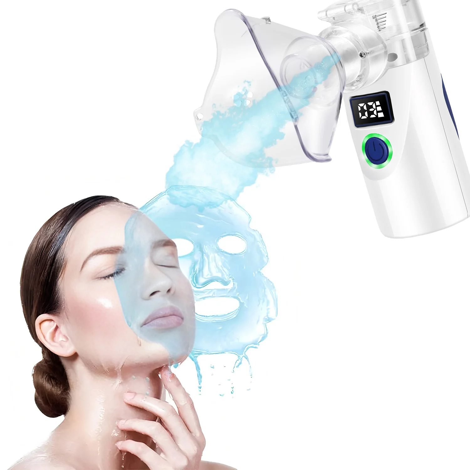 Facial Nano Ionic Face Steamer for Facial Pores Sauna Skin Moisturizing Cleansing Spray humidifier Equipped with digital displa Facial Nano Ionic Face Steamer for Facial Pores Sauna Skin Moisturizing Cleansing Spray humidifier Equipped with digital displa