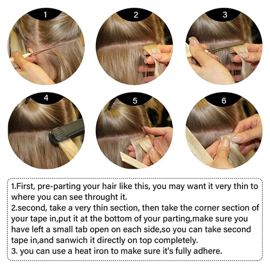 Tape in Hair Extensions Human Hair Brazilian Hair 100% Human Hair Extensions 20 Pcs Straight for Women