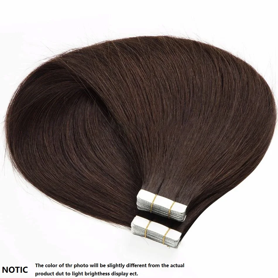 Tape in Hair Extensions Human Hair Brazilian Hair 100% Human Hair Extensions 20 Pcs Straight for Women