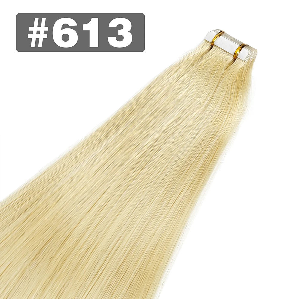 Tape in Hair Extensions Human Hair Brazilian Hair 100% Human Hair Extensions 20 Pcs Straight for Women