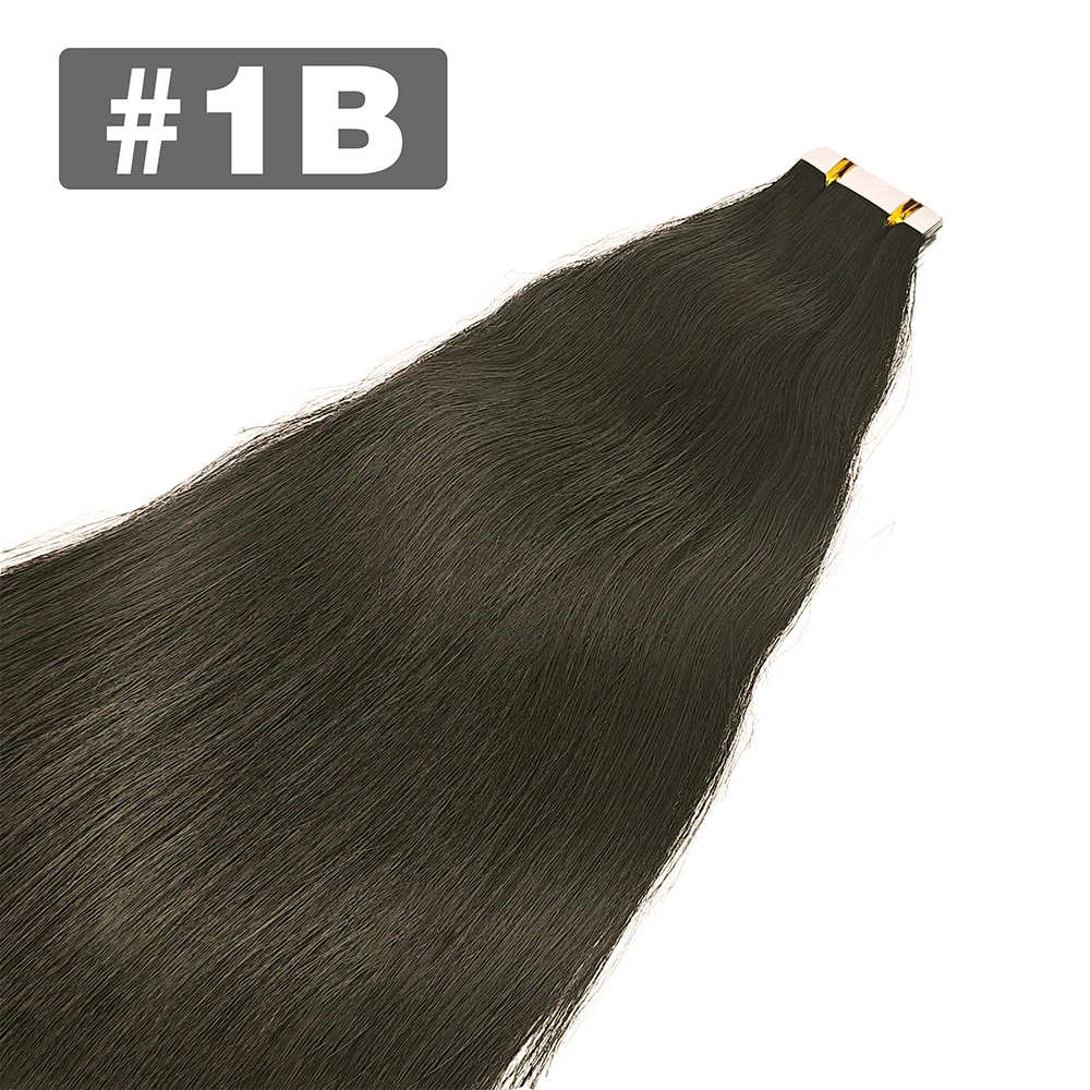 Tape in Hair Extensions Human Hair Brazilian Hair 100% Human Hair Extensions 20 Pcs Straight for Women