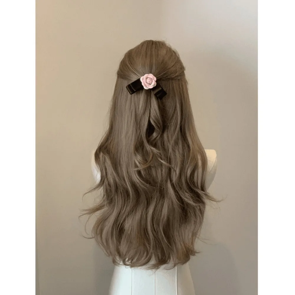 Princesse Wigs for Women Brown Long Curly Hair Big Wave Wig Natural Curls Headband Lolita Wig Heat Resistant Synthetic 가발